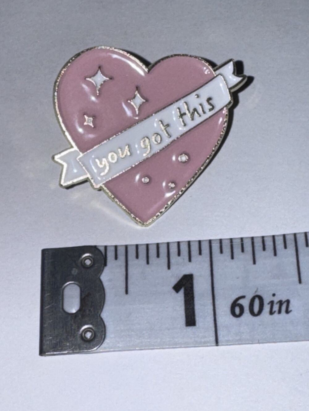 You’ve Got This Pink Ribbon Heart Pin Brooch